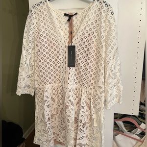 BCBGMaxazria Laurice White Lace Dress